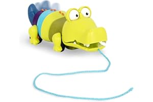 B. toys – Waggle – A – Longs – Pull Along Interactive Toy – Push or Pull Crocodile – Walking Toy with String for Toddlers, Kids, Snappity Scott – 18 Months