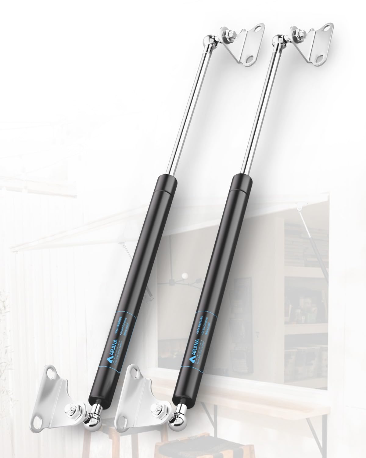 Photo 1 of ARANA Gas Struts 20 inch 80Lbs with Brakckets, 20" Gas Springs Strut Lift Support Shock for RV Camper Bed Tanning Bed Boat Hatch TV Cabinets Storage Box Lid(Fits 68-88 lbs Lid), 2Pcs