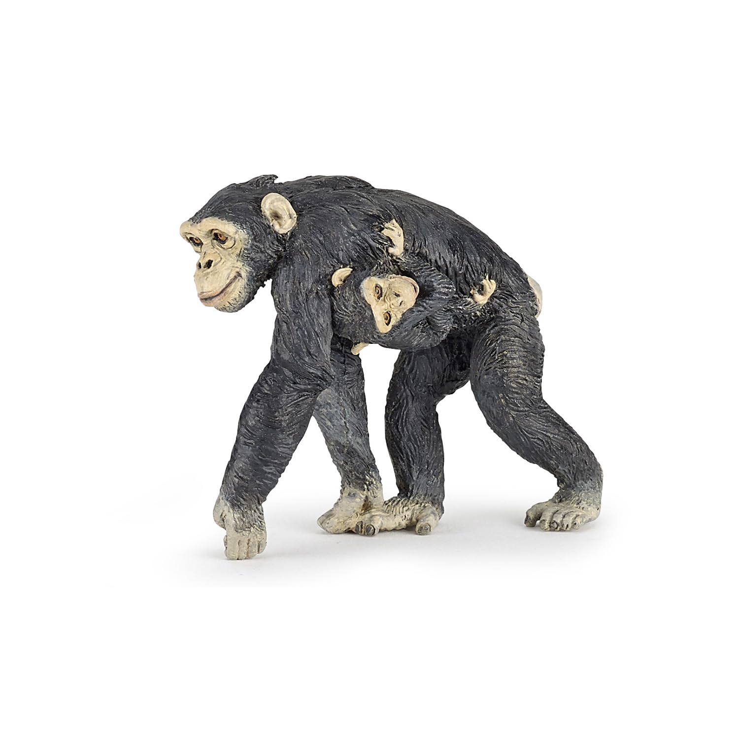 Papo - Realistic Chimpanzee With Baby Figure - Ages 3+ - Wild Life Collection - Educational Play Primate Idea Toy for Girls and Boys