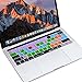 XSKN Mac Logic Pro X English Shortcut Functional Hotkey Design Silicone Keyboard Skin Cover for 2016 Touch Bar MacBook Pro 13 (A1706) & MacBook Pro 15 (A1707), US EU Layout