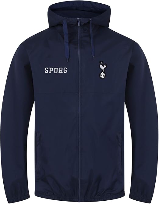 Tottenham Hotspur FC Official Gift Mens Shower Jacket Windbreaker Navy