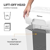 Fellowes FS-9C Paper Shredder 9 Sheet Cross Cut 4x37mm 17L Bin White view 6