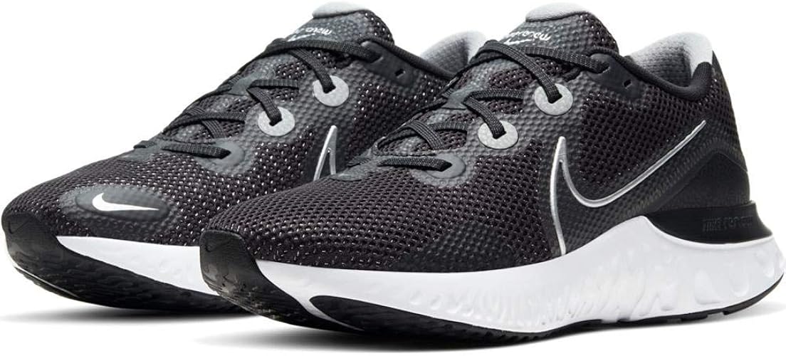 grey and white nike running shoes