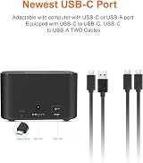 Alxum USB C A Dual Bay Docking Station 5Gbps SATA HDD SSD Clone view 7