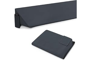 Horbaunal Queen Size Bed Wedge Pillow Cover for Headboard Gap, Headboard Wedge Pillow Case Cover Only, 60" x 10" x 6", Dark G