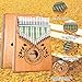 UNOKKI Kalimba 17 Keys Thumb Piano with Study Instruction and Tune Hammer, Portable Mbira Sanza African Wood Finger Piano, Gift for Kids Adult Beginners (Sunset Yellow)