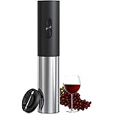 COKUNST Electric Wine Openers, Reusable Wine Bottle Corkscrew Opener with Foil Cutter, Battery Operated Stainless Steel Wine Remover for Home Kitchen Party Bar Restaurant