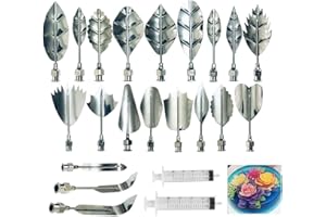 3D Art Cake Needle Tips DIY Gelatin Jelly Flower Needles Baking Pastry Tool with Syringe Jello Cake Stainless Steel Tips Tool