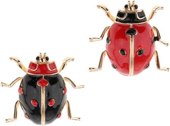 P Prettyia 2 Pcs Email Coccinelle Broche Coccinelle Insecte Costume Insecte Bijoux Amazon Fr Bijoux