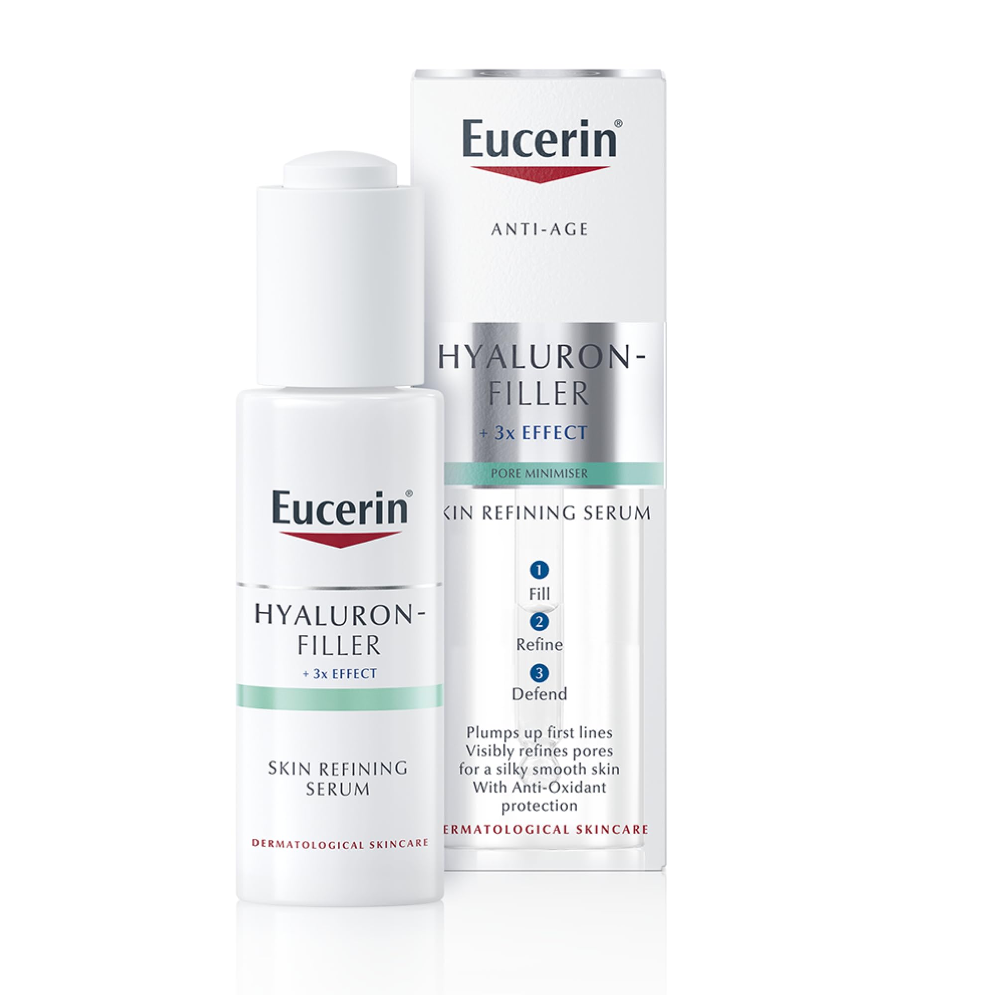 Eucerin Hyaluron-Filler Skin Refining Serum 30ml, Ultra-Light Face Serum to Refine and Hydrate, Nourishing Facial Serum with Hyaluronic Acid