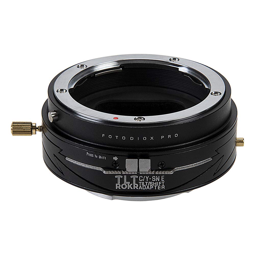 Fotodiox Pro TLT ROKR Tilt/Shift Lens Mount Adapter Compatible with Contax/Yashica (CY) Lenses to Sony E-Mount Cameras
