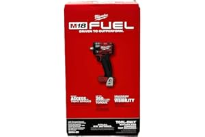 Milwaukee FUEL 2854-20 3/8 Brushless Cordless Impact Wrench Volt (Bare Tool Only), Red