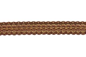 DÉCOPRO Lavish 1 inch Wide Copper, Brown, Oak Brown Gimp Braid Trim/Style# 0100VG / Color: Rustic - VNT9 / Sold by The Yard