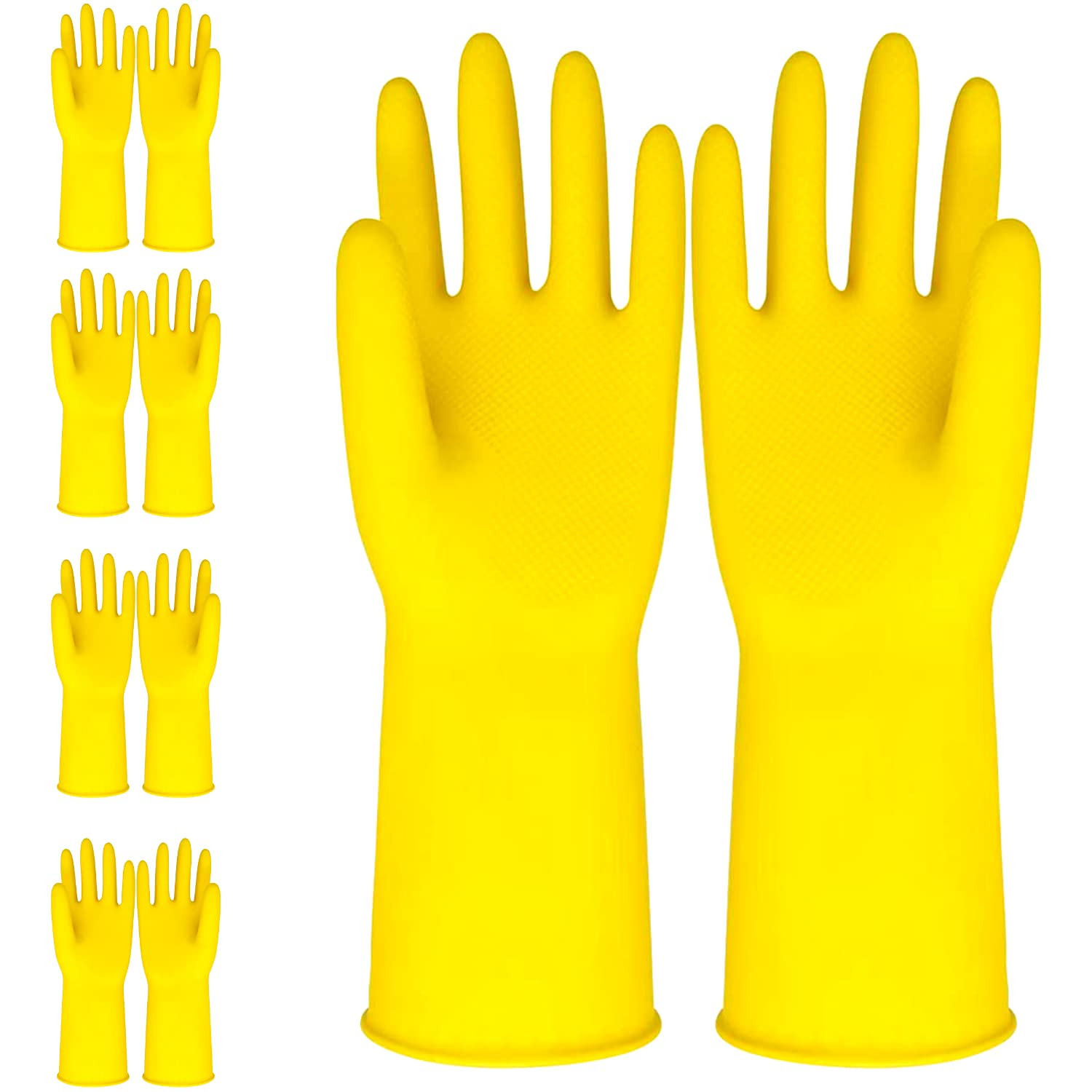 F8WARES 5Pairs Pack Reusable Rubber Latex Waterproof Washable Hand