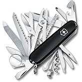 Victorinox Swiss Army Swiss Champ Pocket Knife (Black), 91mm