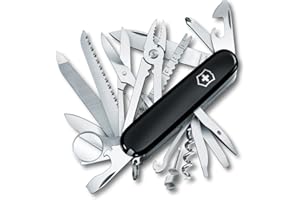 Victorinox Swiss Army Swiss Champ Pocket Knife (Black), 1.6795.3-X1