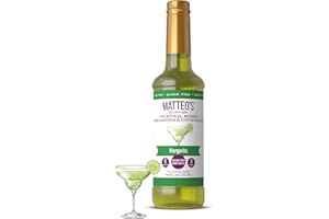 Matteo's Sugar Free Cocktail Mixes - Margarita - Delicious Cocktail Mixers, 0 Calories, 0 Sugar Cocktails, Keto Friendly Drin