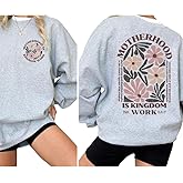 Motherhood is Kingdom Work Sweatshirt, Mother's Day Sweatshirt, Christian Mom Sweat, Mother Gift, Retro Christian Mom Sweatshirt