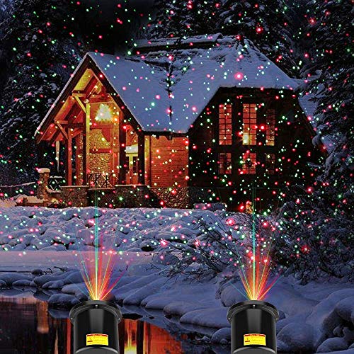 COOWOO Christmas Laser Lights, Star Laser Projector Light Show for Outdoor Decorations, Waterproof Landscape Lighting for Christmas and Holidays - Thumbnail 5