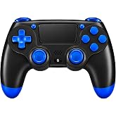 BJXOZ Wireless Controller for PS4 Controller Gamepad, with USB-C Port | Dual Vibration, Six-axis Gyroscope Sensor, Speaker, 1000mAh,3.5mm Headphone Jack, Touchpad, Compatible with PS4/Slim/Pro/PC