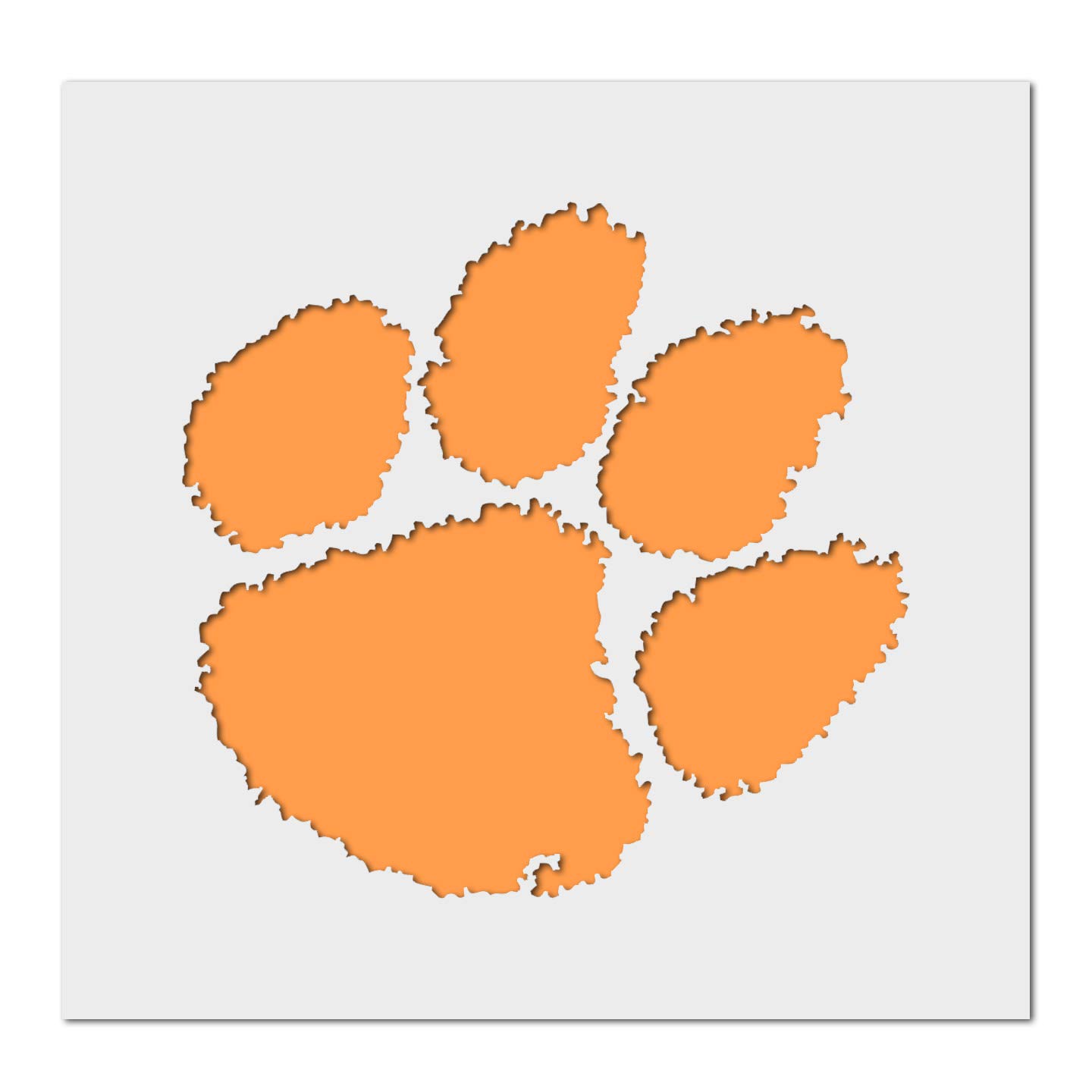 Clemson Tigers Paw Logo Stencil Reusable 14 Mil Mylar Plastic 9 X 866 Inches