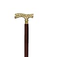 amayera nautical Gold Finish T-Shape Handle Black Wooden Walking Stick Elegant Brass & Wooden Walking Cane for Men & Women Stylish 36-Inch Walking Cane
