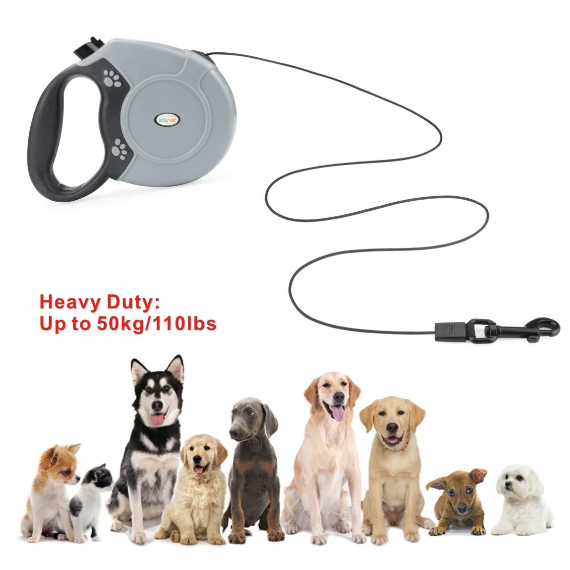 retractable cable dog leash