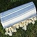 Dandelion - Basic Pattern - 100% Naturally-Dyed Cotton Turkish Towel Peshtemal - 71x39 Inches - Jean Blue