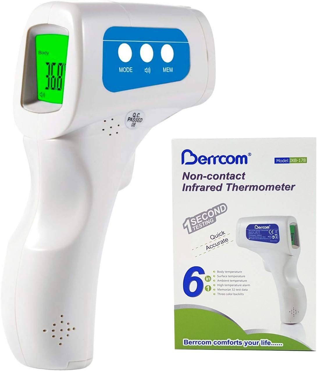 Non Contact Infrared Thermometer Quick Efficient Accurate Fever Temperature Measure Tool 6 in 1 Multifunctional FDA and CE Approved