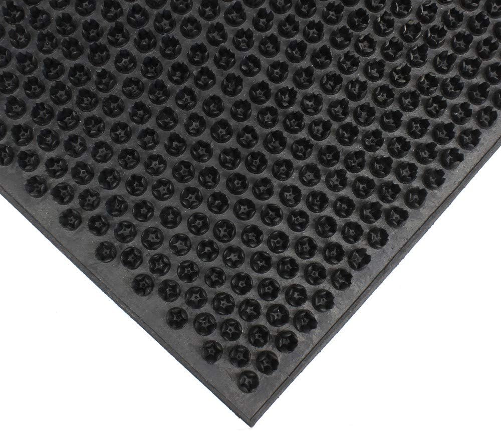JVL Condor Classic Astro Turf-Look Rubber Scraper Mat, Black, 40 x 60 cm - Image 5