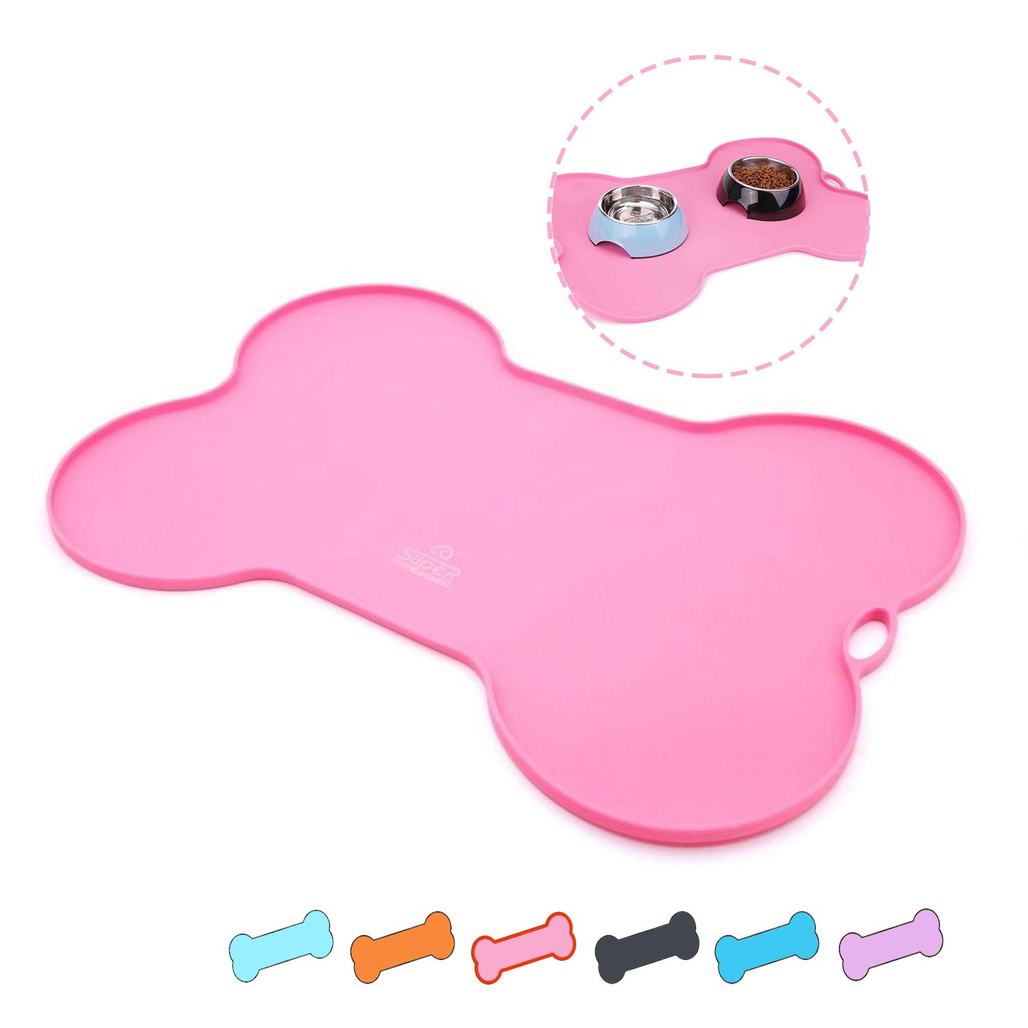 SUPER DESIGN SuperDesign FDA Grade Silicone Pet Feeding Mat with Raised
