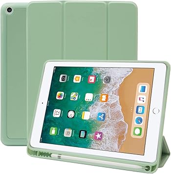 Amazon Ms Factory Ipad 9 7 ケース 18 17 アイパッド 第5 第6世代 カバー Apple Pencil 収納 耐衝撃 スマートカバー ソフト Tpu オートスリープ ペンシルホルダー ティーグリーン 緑 Ipd 5 S Hdr Grn Ms Factory パソコン 周辺機器 通販