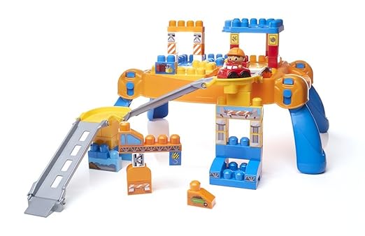 Mega Bloks DPY52 First Builders Rennrampen-Bauspaß-Tisch Fisher Price TO