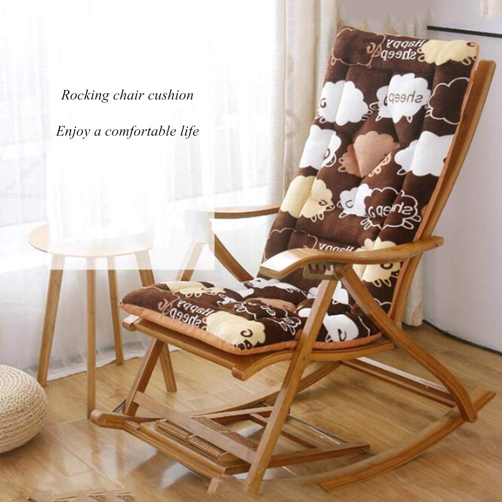 19x47inch Chair Pads Thick Rocking Chair Cushion Chaise Lounge