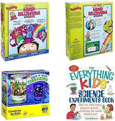 Creativity for Kids Grow 'n Glow Terrarium 3 Pc Bundle with Scientific Explorer My First Mind Blowing Science Kit &amp; Everything Kids Science Experiments Book- Perfect Science Gift For Kids