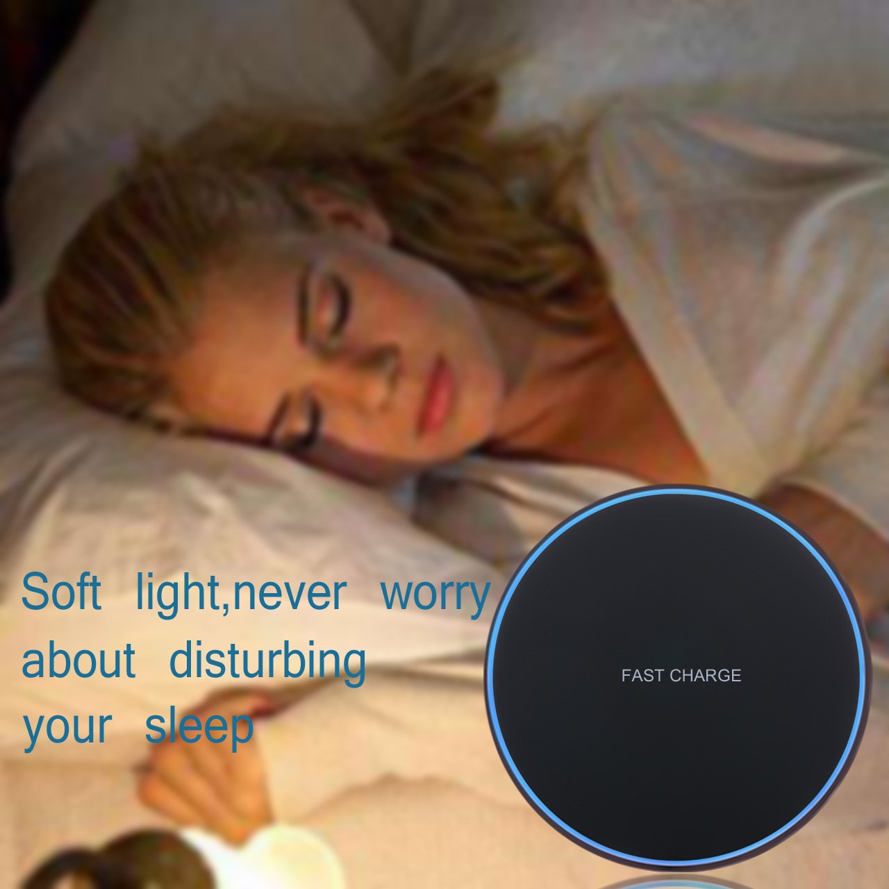 Fast Charger for Samsung Galaxy S8 edge - Wireless Charging Pad for Samsung Galaxy Note 8/S8/S8 Plus/S7/S7 Edge/S6/S6 Edge,Qi Standard Charger for iPhone X/iPhone 8/iPhone 8 Plus(Black)