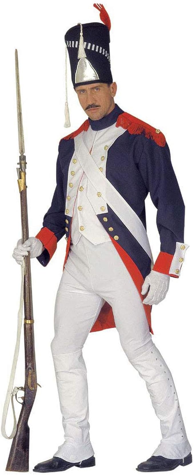 Mens GRENADIER DE LA GARDE Costume for French Army Soldier Fancy Dress