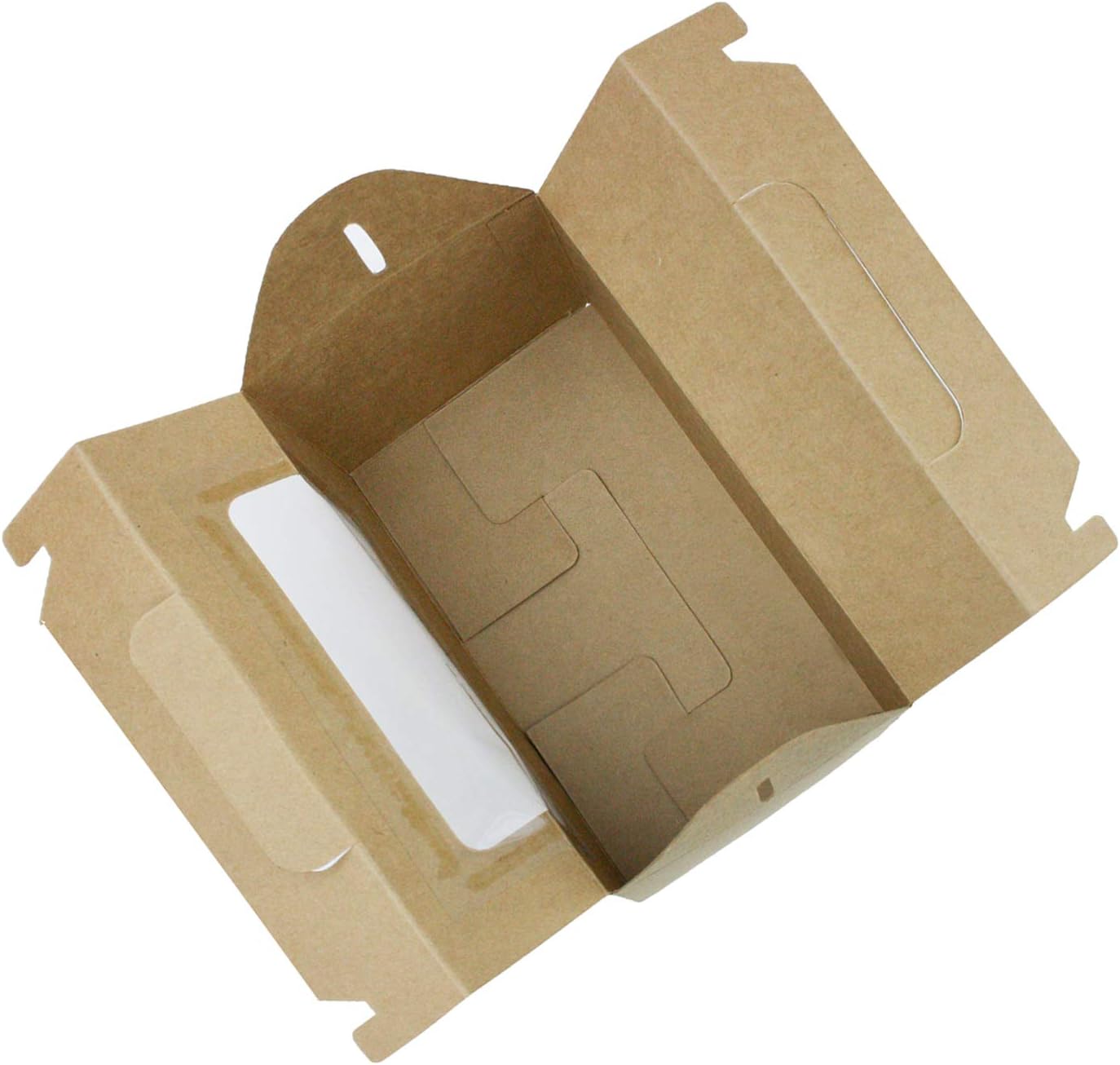 Emartbuy Brown Kraft Gift Boxes Bags with Clear Window & Handle, Size 1 (9 × 9 × 16 cm) - Image 4