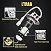 Loriver 2pcs H3 Fog/Driving Lights LED Light Bulbs 6000K Bright White 50W 6000LM