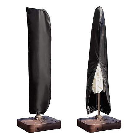 Velway Sonnenschirm Schutzhülle Ampelschirm Abdeckung Wasserdicht Sonnenschirmhülle 420D Oxford Gewebe für 2.5m-3.5m Sonnensc