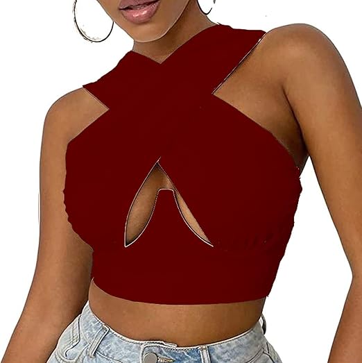 red cross halter top