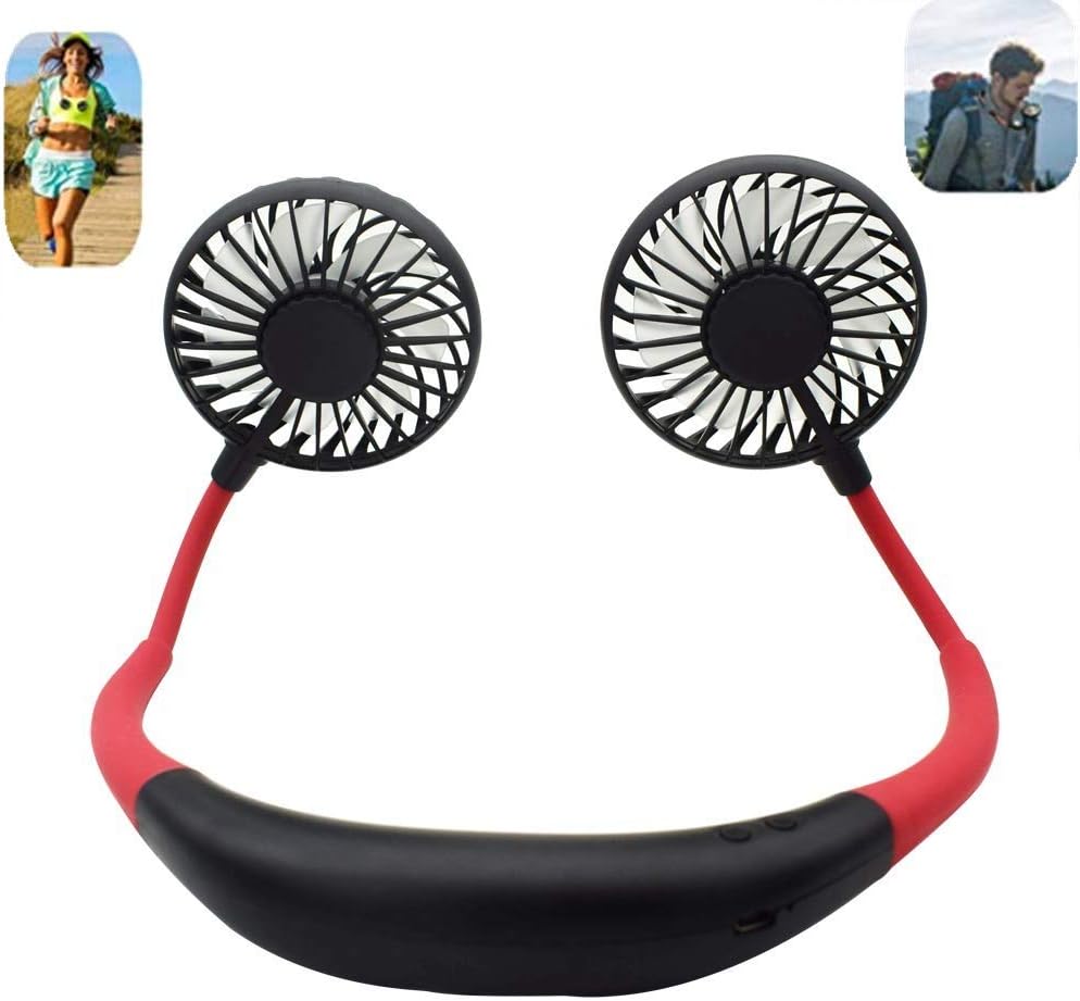 Neck Fan Portable Hand-Free Fan Handing Fan Necklance Fan Personal Fan Wearable Fan USB 2000mAh For Sports Offices Gym Traveling and Camping