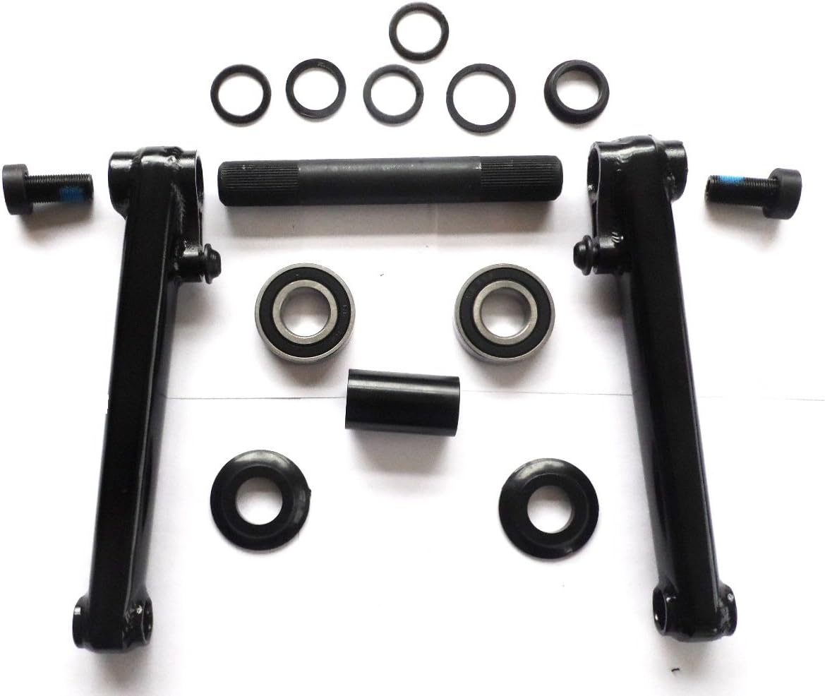 BMX Cromo 175mm Cranks kit, sealed bearings bb set, cromo 19mm splined axle