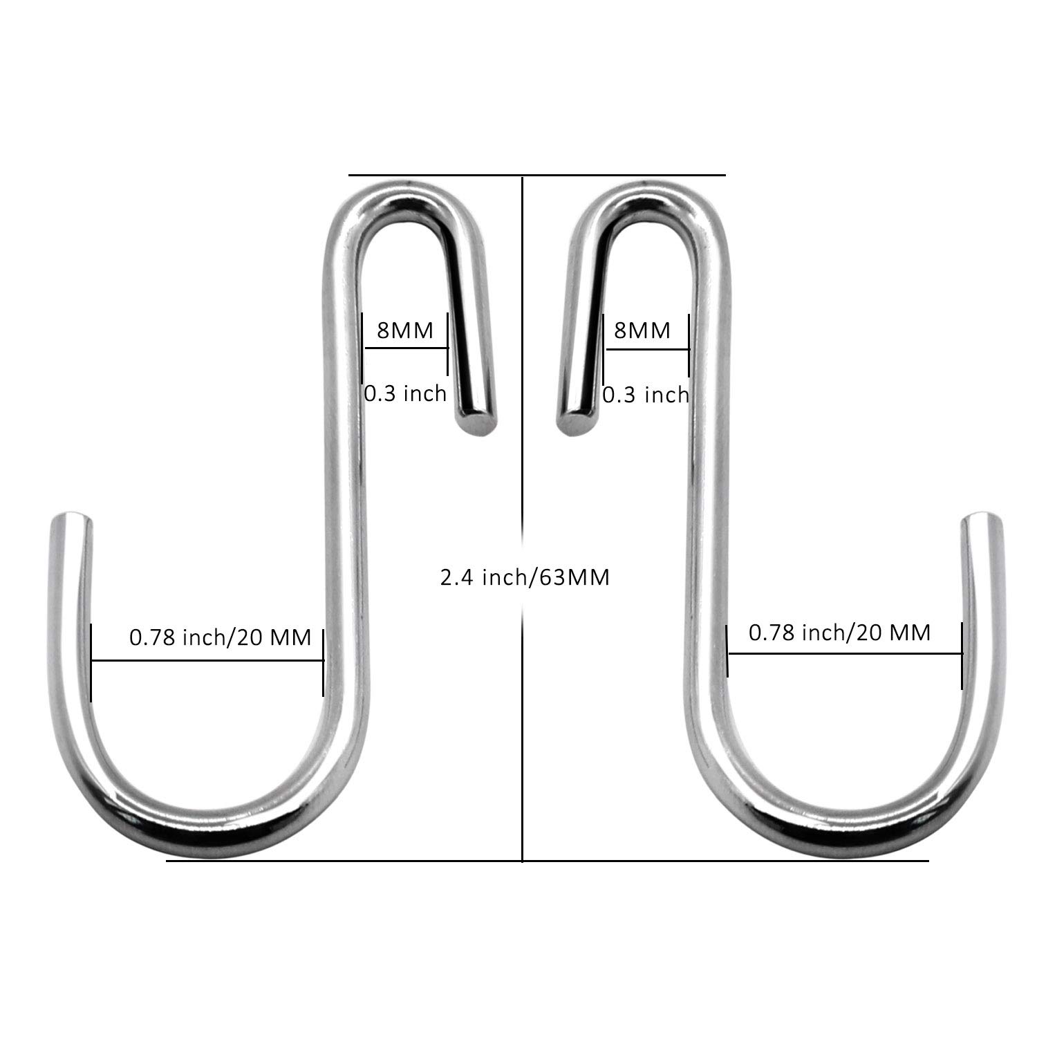 30 Pack Esfun Heavy Duty S Hooks Pan Pot Holder Rack Hooks Hanging Hangers S 712383503503 eBay