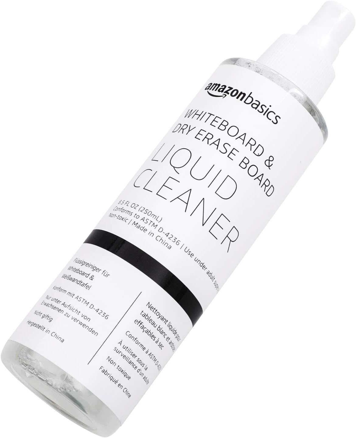 Amazon Basics Dry Erase Liquid Cleaner for Whiteboards Unscented - 250 ml, 1-Pack, 250 ml (Pack of 1) - Image 4