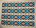 Laura's Unique Embroidery Blanket Stripe Turquoise Fleece Throw Blanket