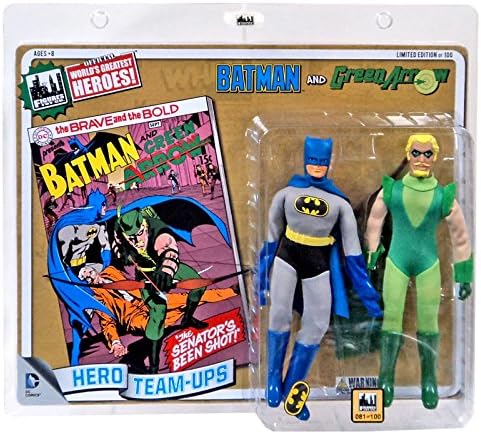 DC World's Greatest Super Heroes Retro Two-Pack Series 2 Batman &amp; Green Arrow 8" Action Figure 2-Pack