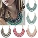 Eyourlife Hot Fashion Retro Jewelry Pendant Knit Chain Choker Chunky Statement Bib Necklace Black