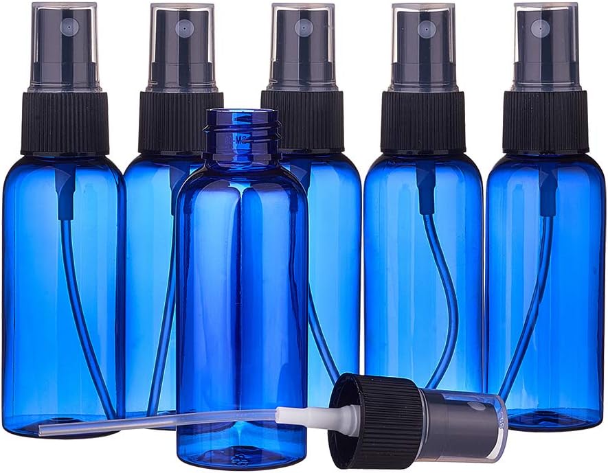 BENECREAT 20 Pack 50ml Blue Fine Mist Atomiser Spray Bottles Empty