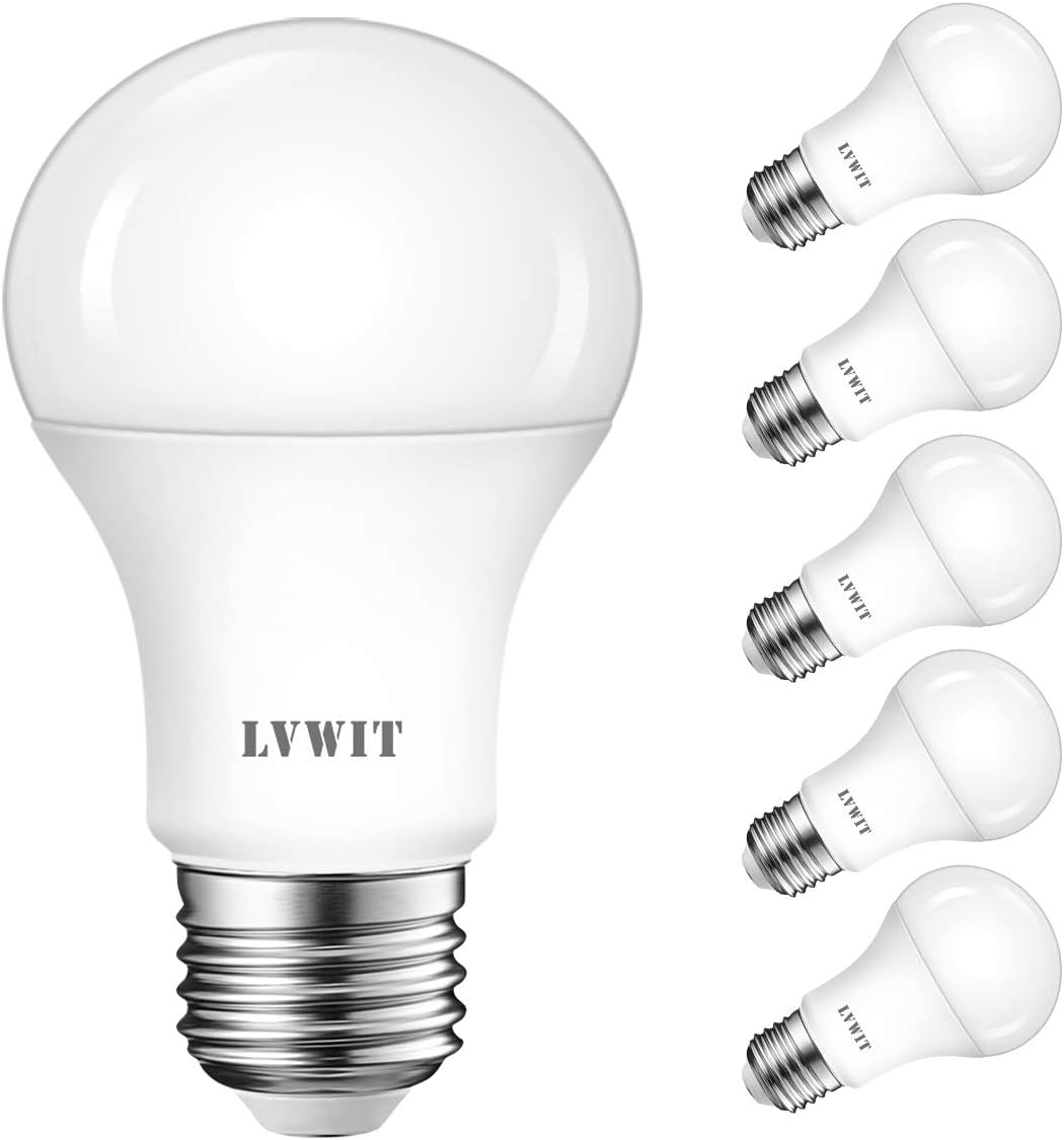 E27 LED Light Bulb, 6 Pack, LVWIT 13W A60 E27 6500K Daylight White
